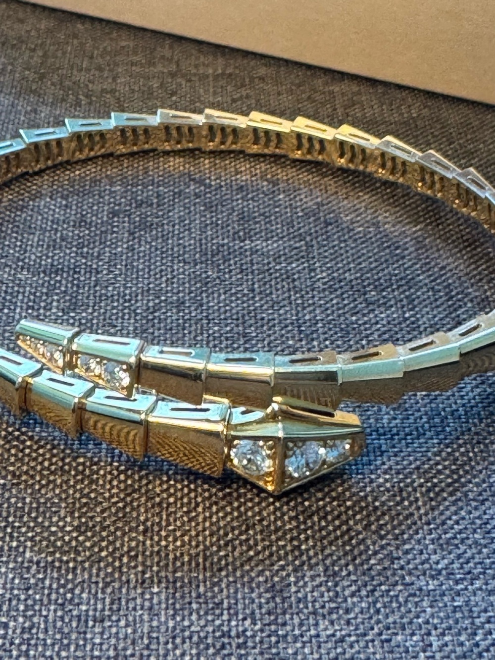 Bulgari Gold Snake Wrap Bracelet with Crystal Heads - Picture 8 of 12